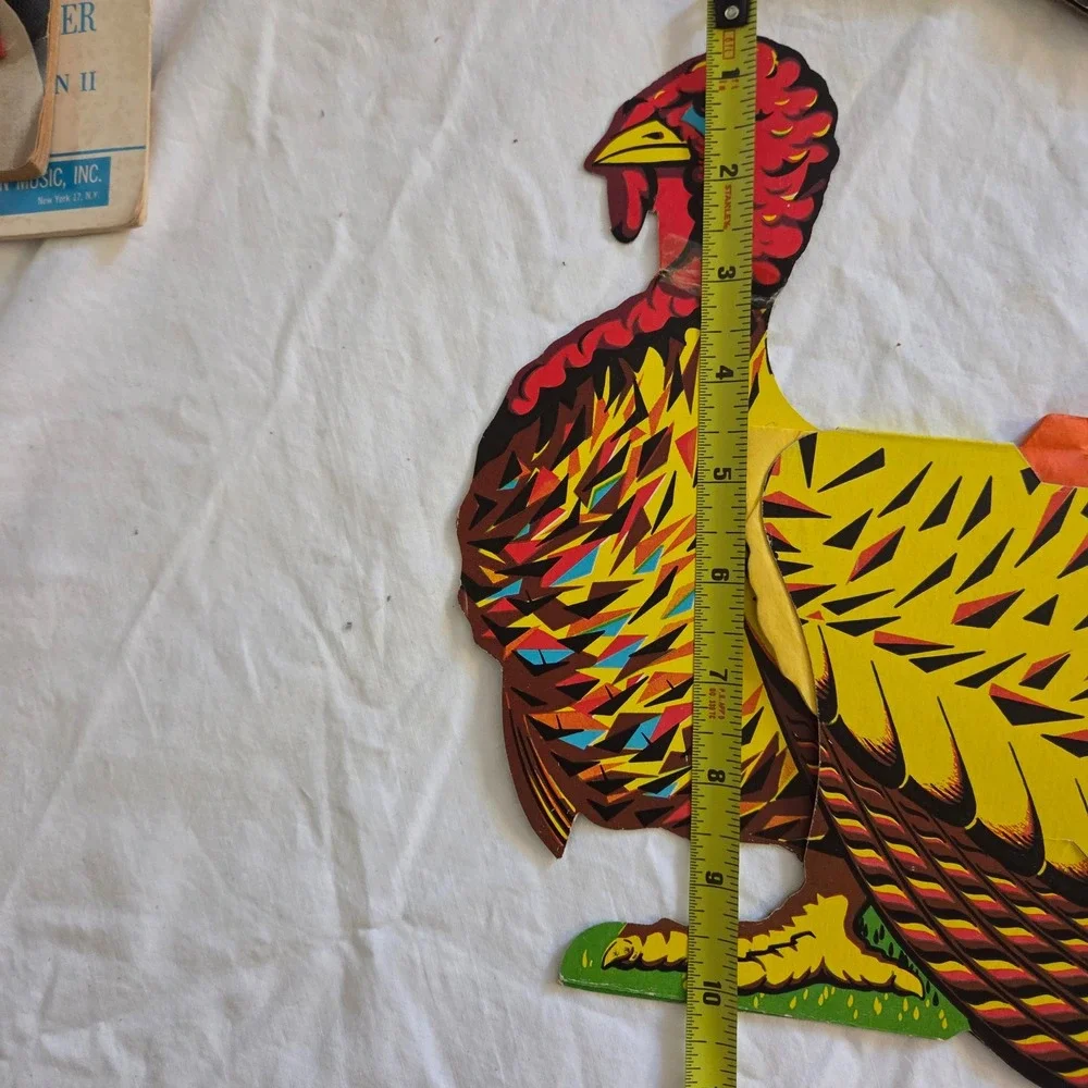 Vintage Thanksgiving Turkey Honeycomb Decoration table 2 Piece Set‎